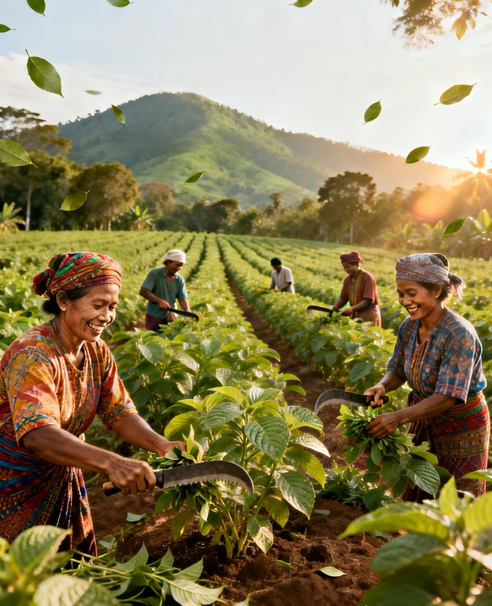 Indonesian farming partnership - farmers working together