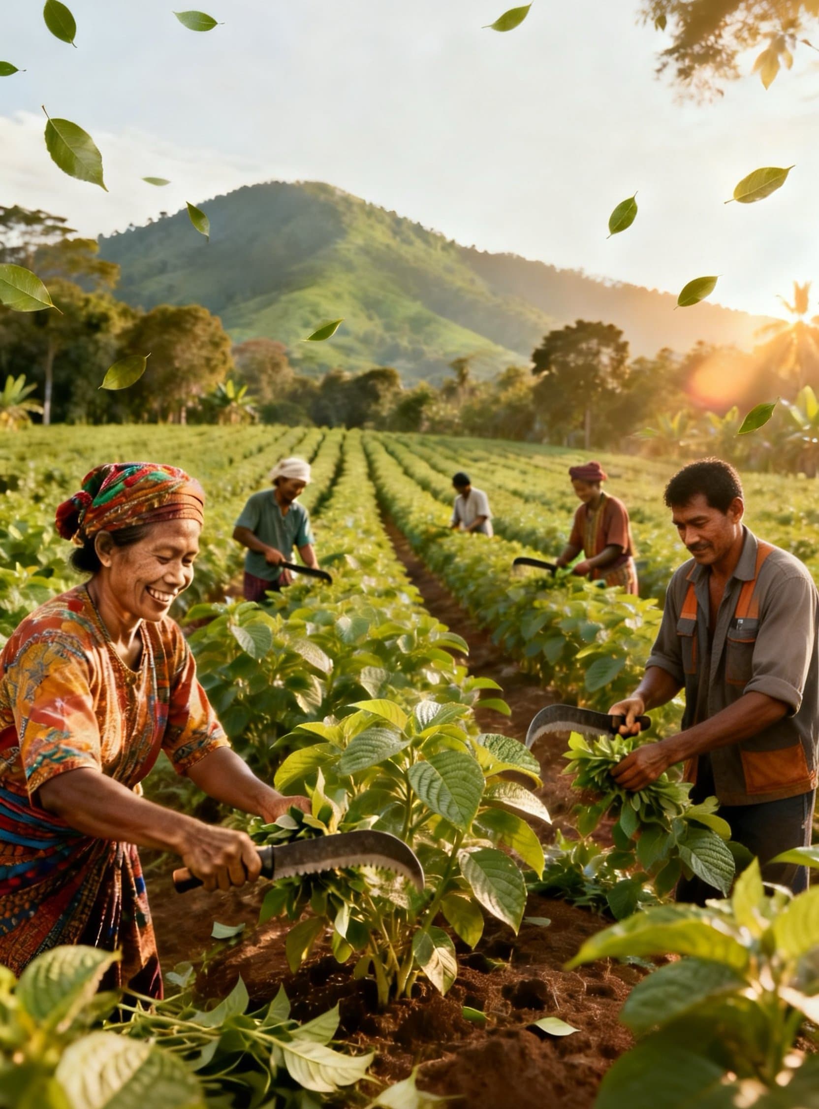 Indonesian farming partnership - farmers working together